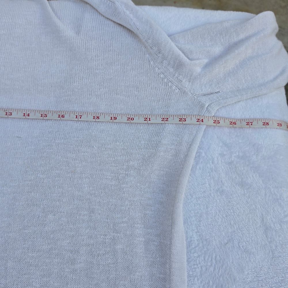 Banana Republic White Ramie Rayon Open Front Duster Cardigan Sweater Mens M - Picture 9 of 12